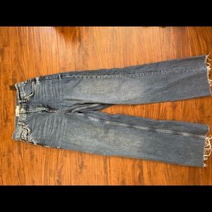 ZARA high waisted straight jeans